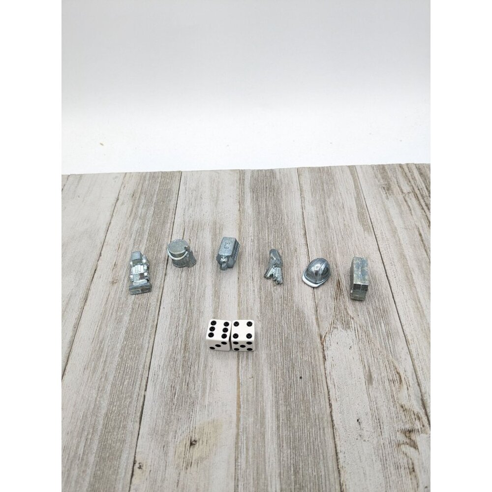 Monopoly City Ed Game Replacement Tokens Pieces Movers Set of 6 And Dice